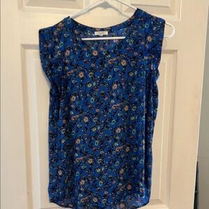 Pleione Blue Floral Blouse - small